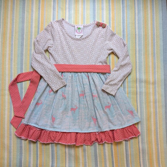 ⭐ Girl's Shrimp & Grits Fall Dress XS 4/5 - Picture 1 of 11